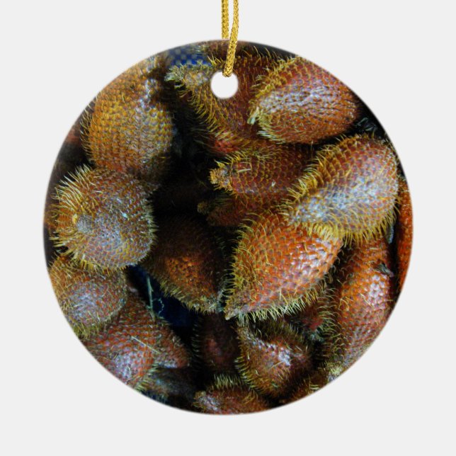 Salak [Snake Fruit] Ceramic Tree Decoration (Front)
