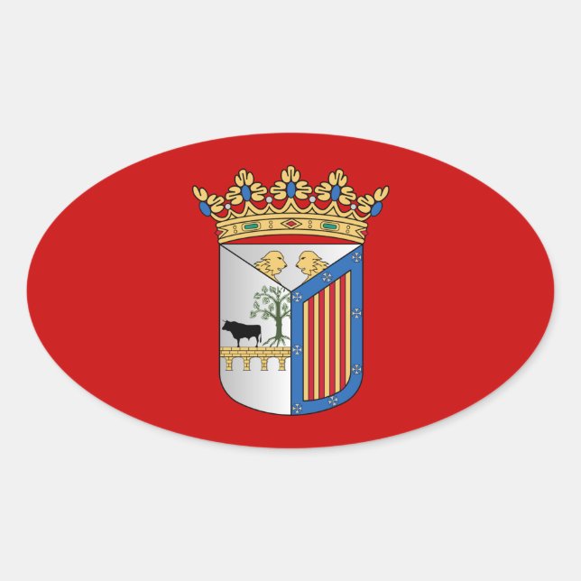 Salamanca (Spain) Flag Oval Sticker (Front)
