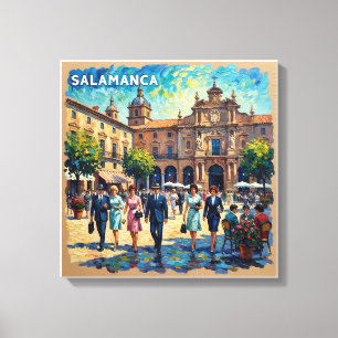 Salamanca Spain Plaza Mayor Stretched Canvas Print