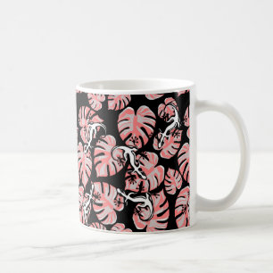 Salamander And Pink Leaves Repeating Pattern Coffee Mug