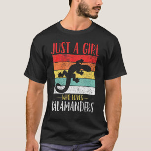 Salamander Just a Girl Who Loves Salamanders Vinta T-Shirt