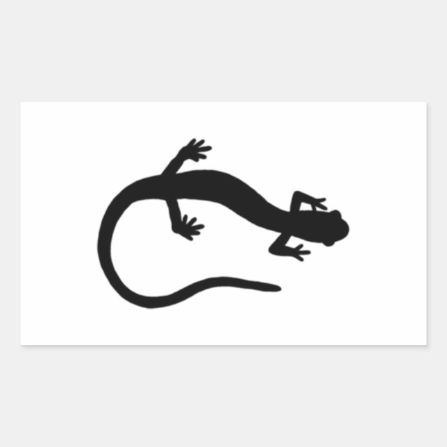 Salamander Logo (basic black and white) Rectangular Sticker (Front)