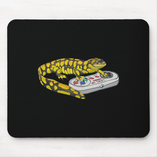 Salamander Playing Video Game Salamanders Gamers  Mouse Mat (Front)