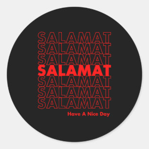 Salamat Have A Nice Day Filino  Classic Round Sticker