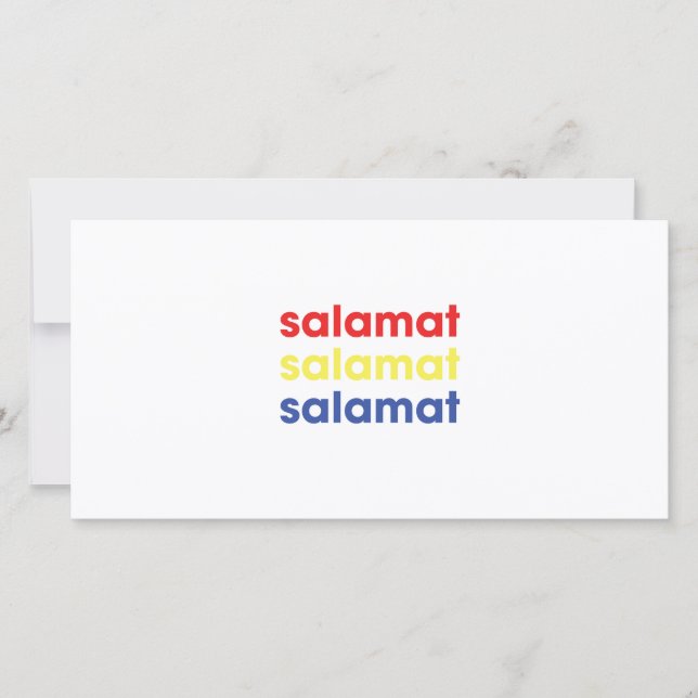 "Salamat" Thank You Card (Front)