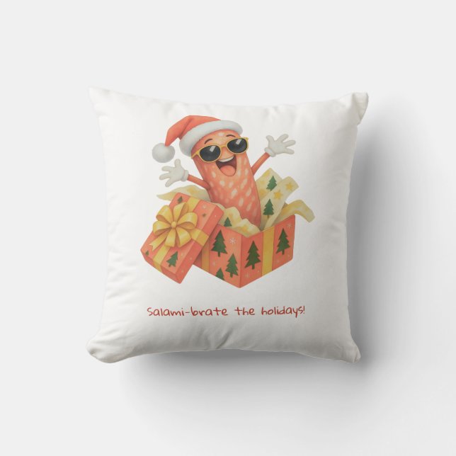 salami-brate the holidays! cushion (Front)