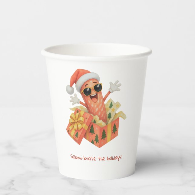 salami-brate the holidays! paper cups (Front)
