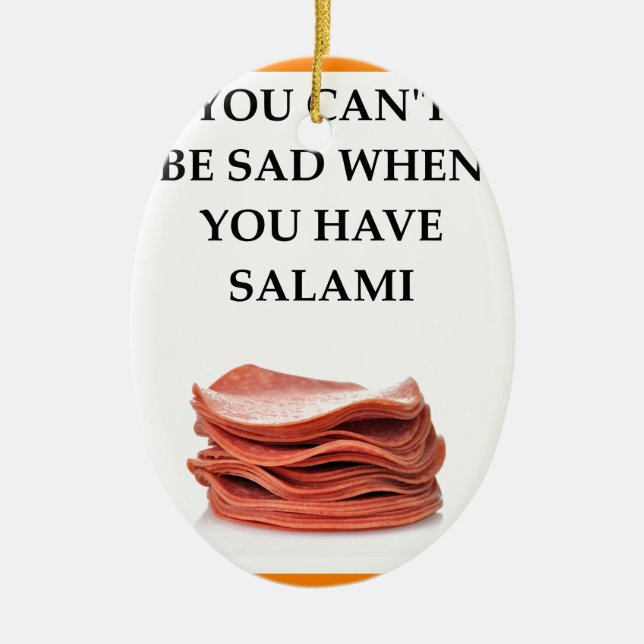 SALAMI CERAMIC TREE DECORATION (Front)