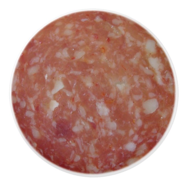 Salami Slice Ceramic Knob (Front)