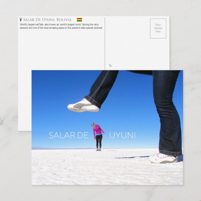 Salar De Uyuni, Bolivia Postcard (Front/Back)
