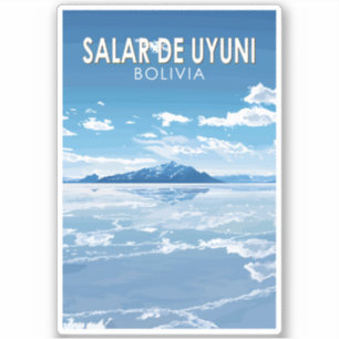 Salar de Uyuni Bolivia Travel Art Vintage