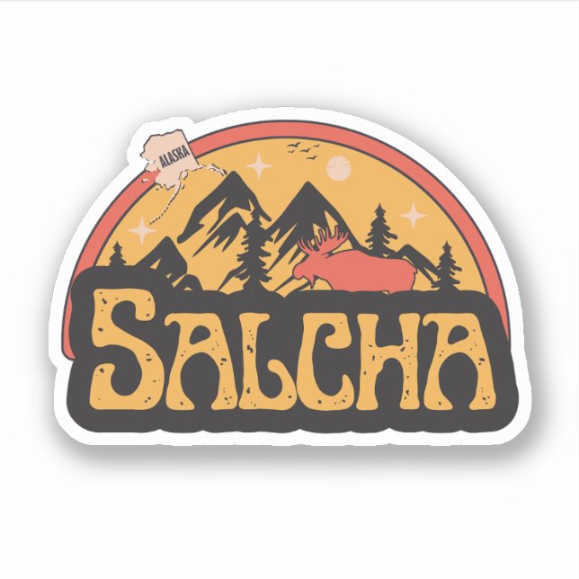 Salcha, Alaska Sticker (Front)