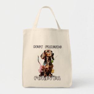 Salchicha Dachshund mejor amigo para siempre Tote Bag
