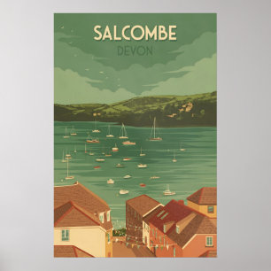 Salcombe Devon Travel Poster