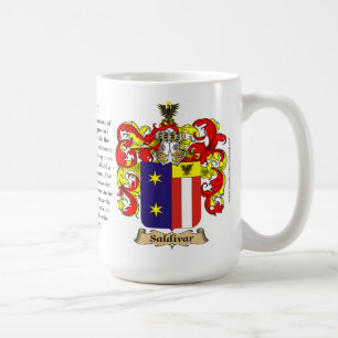Saldivar, the Origin, the Meaning and the Crest Coffee Mug