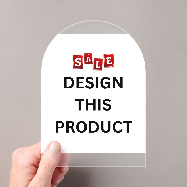 SALE! Acrylic Invitations - Arch Frosted (Insitu (Handheld))