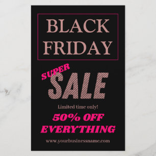 Sale / Black Friday Pink / Rose Gold Flyer