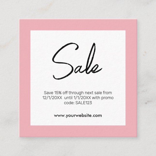 Sale Business Card (Front)