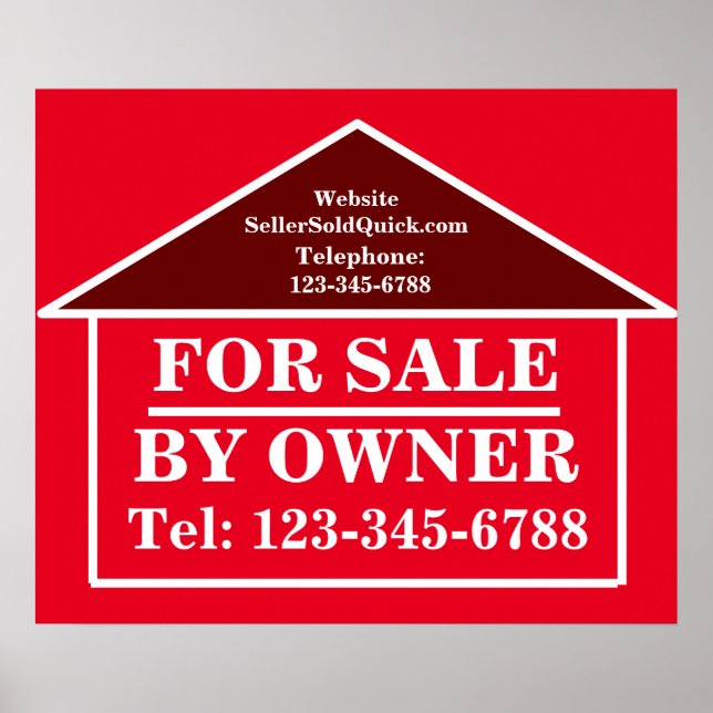 SALE BY OWNER Custom Real Estate For Sale  Poster (Front)
