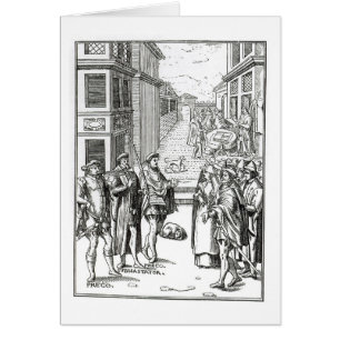 Sale by Town Crier, after a woodcut in 'Praxis Rer
