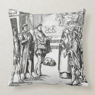 Sale by Town Crier, after a woodcut in 'Praxis Rer Cushion