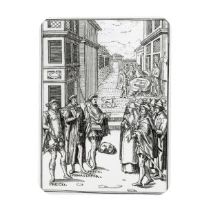 Sale by Town Crier, after a woodcut in 'Praxis Rer Magnet