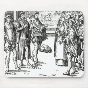 Sale by Town Crier, after a woodcut in 'Praxis Rer Mouse Mat