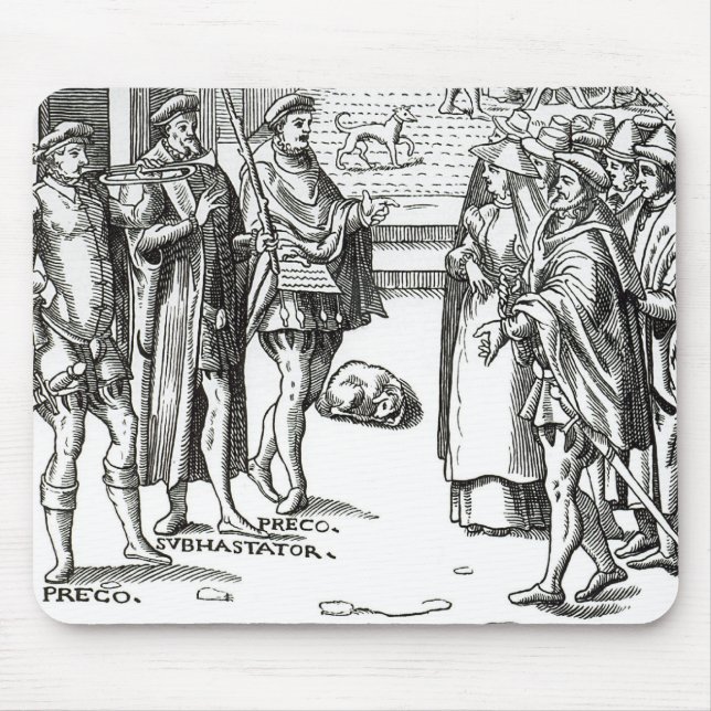 Sale by Town Crier, after a woodcut in 'Praxis Rer Mouse Mat (Front)