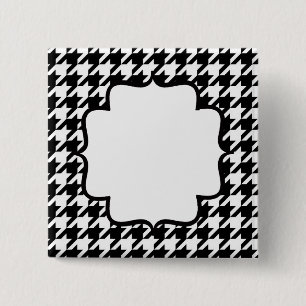 SALE - CUSTOM NAME TAG HOUNDSTOOTH PINS