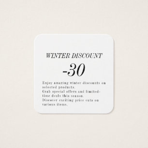 Sale Discount Clothing Minimal Hang Tag Design