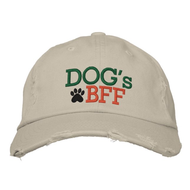 SALE ! Dog's BFF by SRF Embroidered Hat (Front)