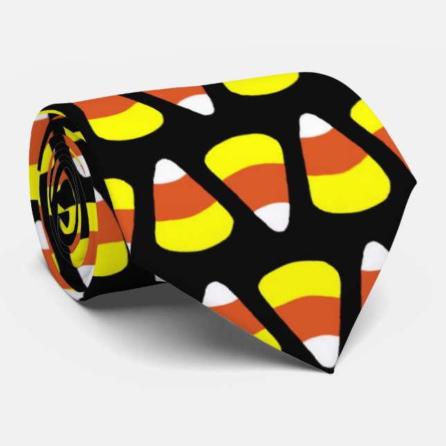 SALE - Fun Halloween Candy Corn Tie (Rolled)