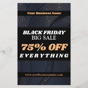 Sale Gold Blue Black Texture typography Flyer