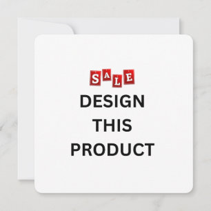 SALE! Invitation - 5.25" x 5.25" - Custom Rounded