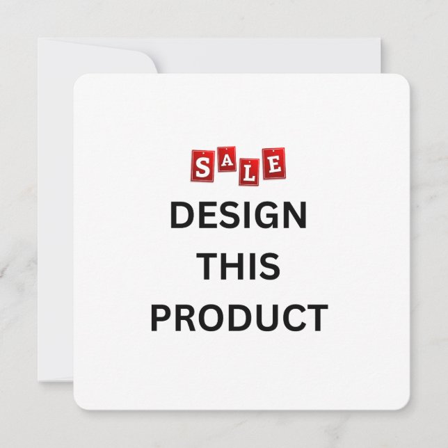 SALE! Invitation - 5.25" x 5.25" - Custom Rounded (Front)