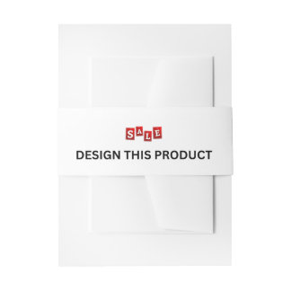 SALE! Invitation Belly Band - Portrait - 25 Pack