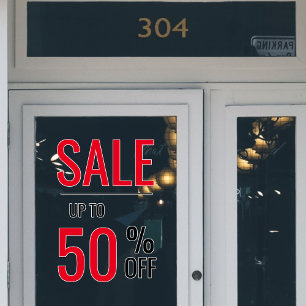 SALE Liquidation Up to 50% OFF Window Cling