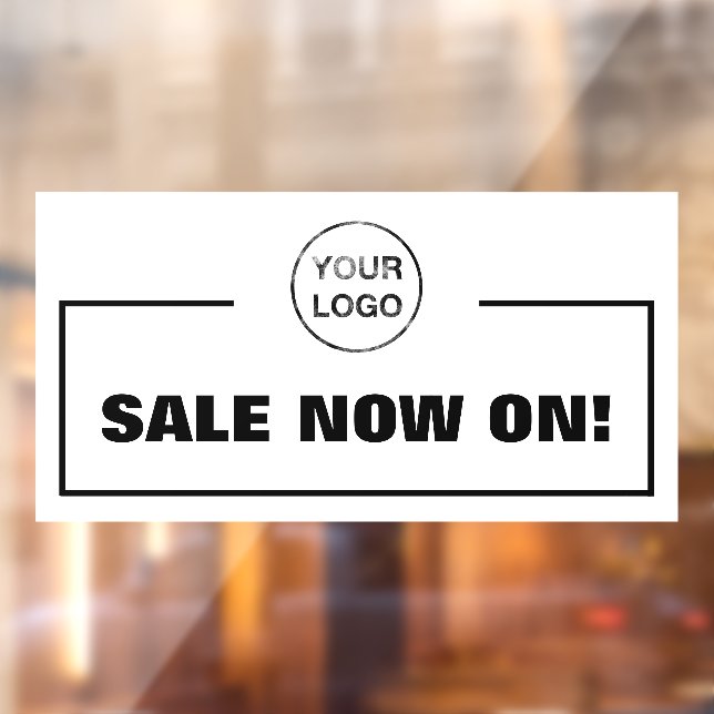 Sale Now On and Business Logo Window Cling (Sheet 2)