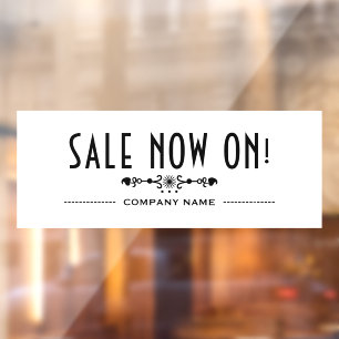 Sale Now On Window Cling