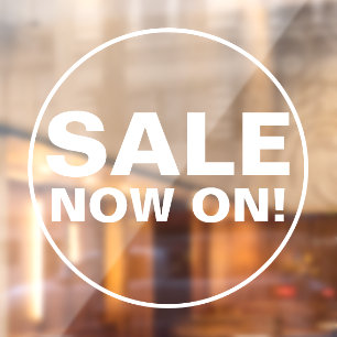 Sale Now On  Window Cling