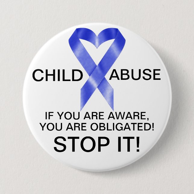 SALE! Prevent Child Abuse 7.5 Cm Round Badge (Front)