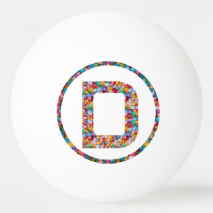 SALE PRICE ALPHABET ART D DD DDD 3* Ping Pong Ball