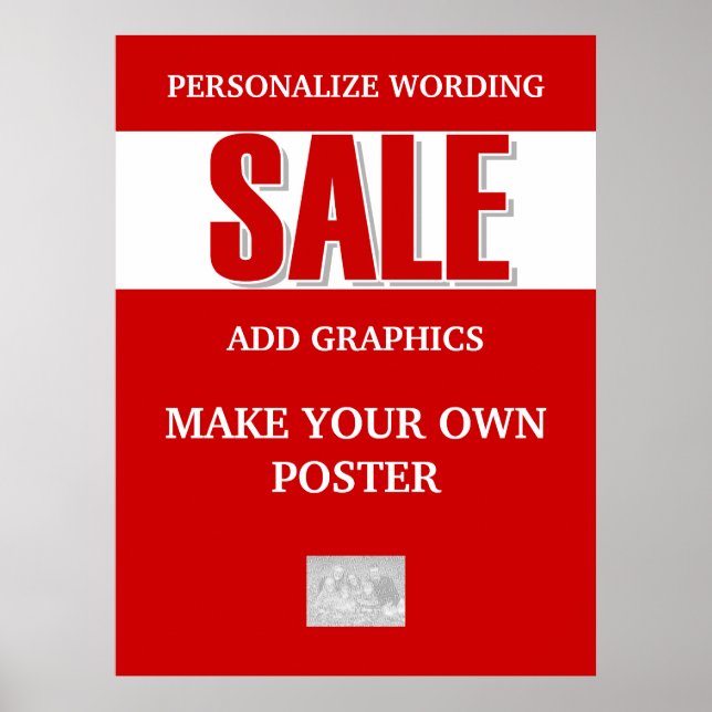 Sale promotional business clearance LARGE Poster (Front)
