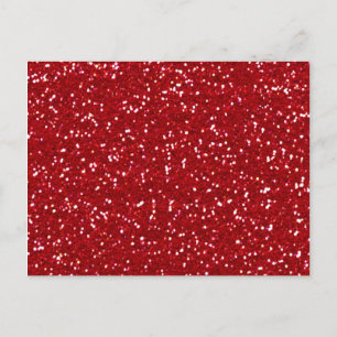 SALE! RED GLITTER POSTCARD-NOTE CARD-RECIPE CARD