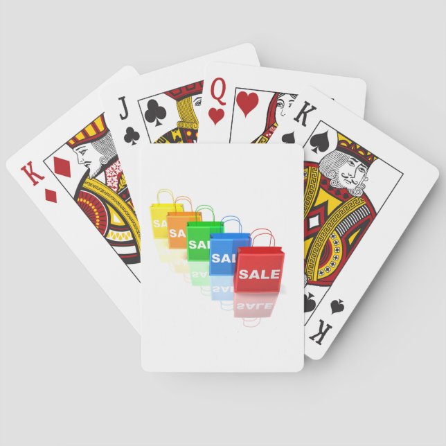 Sale Shopping Bags Playing Cards (Back)