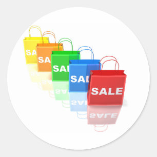 Sale Shopping Bags Stickers