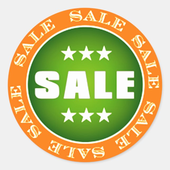 Sale Sign Classic Round Sticker (Front)