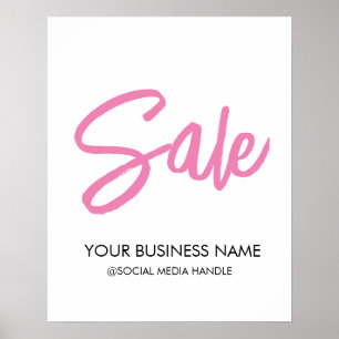 Sale Sign with Business Name & Social Media Handle