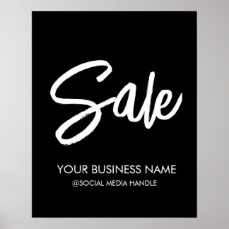 Sale Sign with Business Name & Social Media Handle