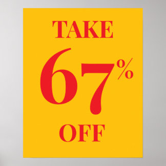 Sale Sign with Customizable Discount Rate